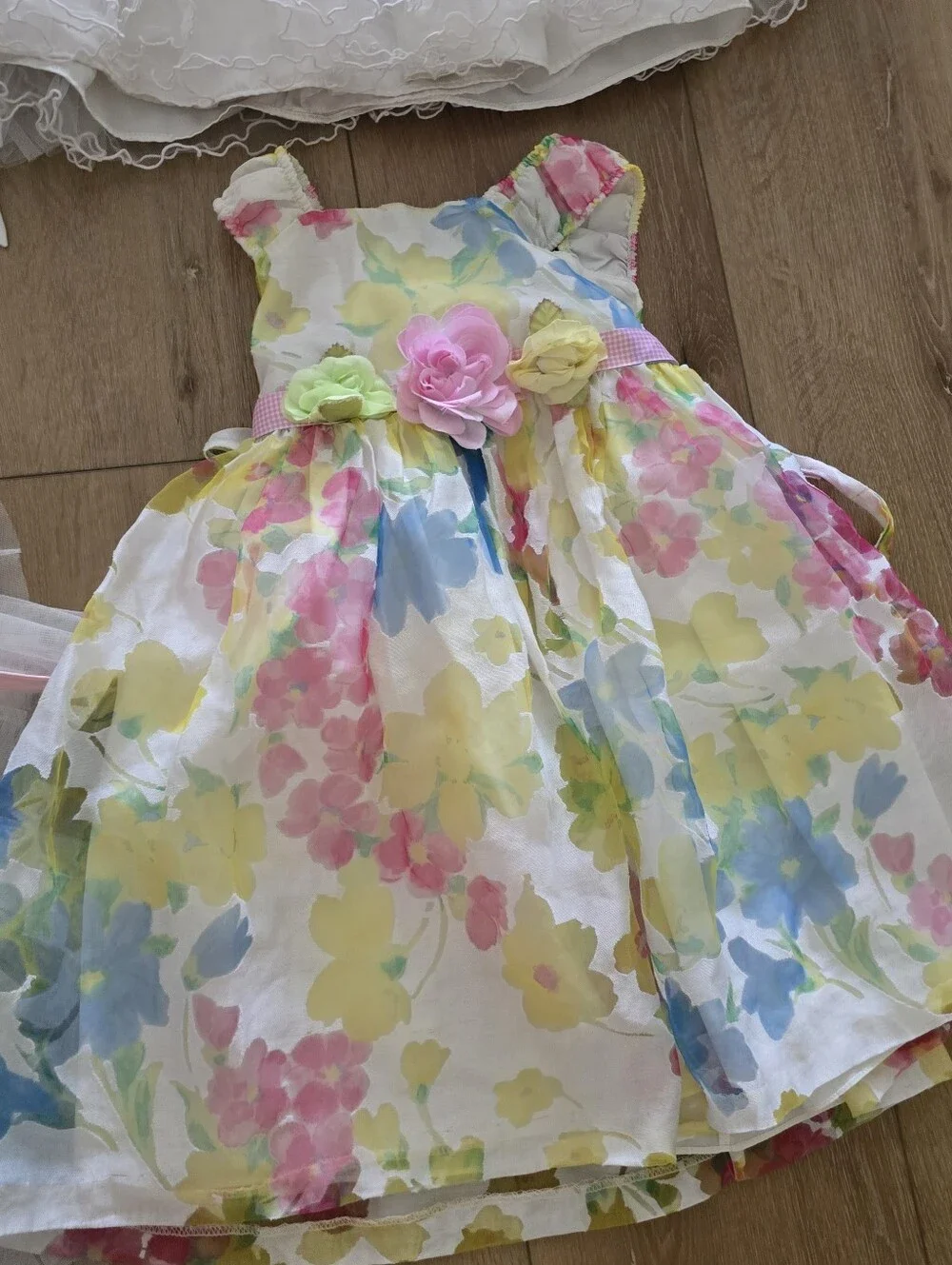 American Princess Pink White Tulle Girl Dresses Lot Bundle Elegant Ruffled 4 5